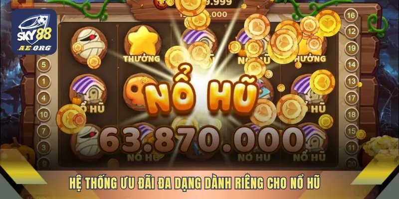 Hệ thống ưu đãi đa dạng dành riêng cho nổ hũ